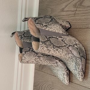Snakeskin BCBG Boots
